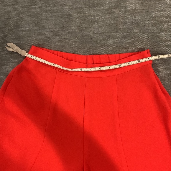 Venus RED wide leg Slacks, high/low at bottom Sz S - Picture 12 of 13